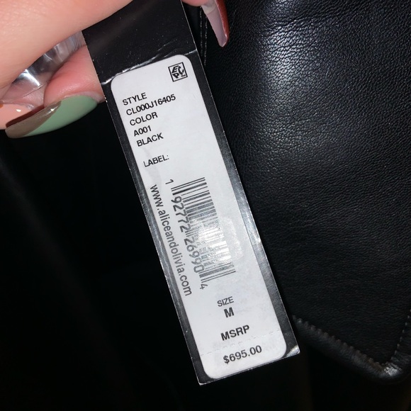 Alice & Olivia Nevada VEGAN Leather Coat –– NWT - Picture 15 of 17